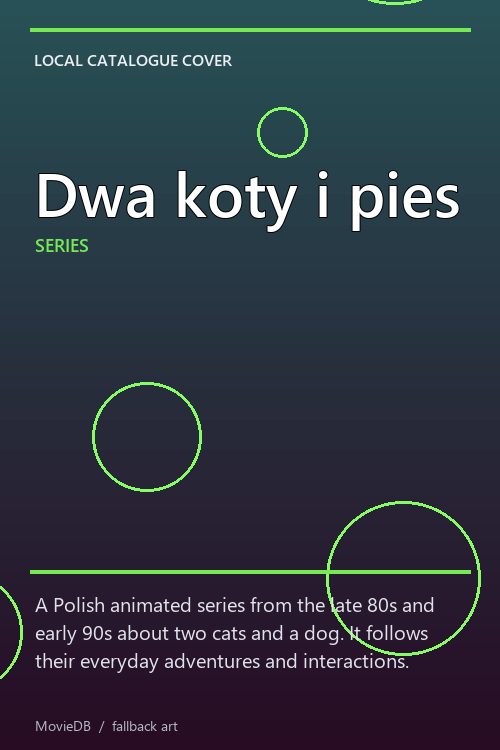 Dwa koty i pies poster