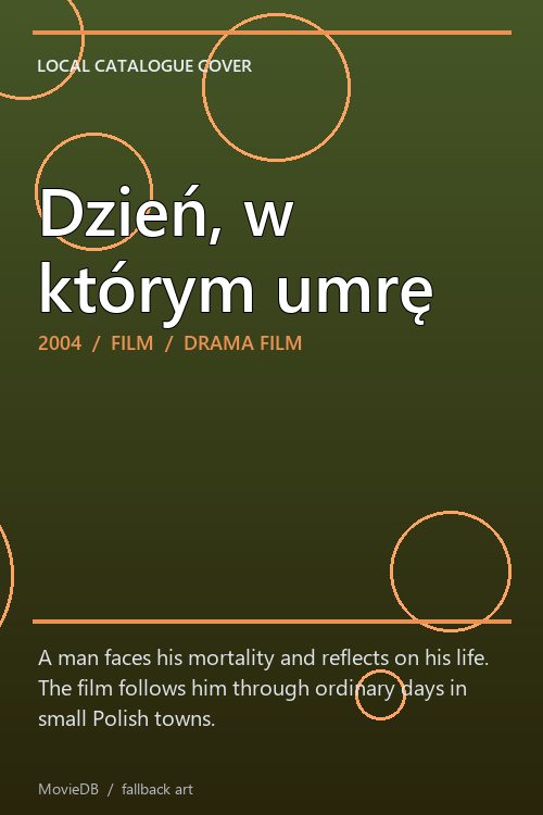 Dzień, w którym umrę poster