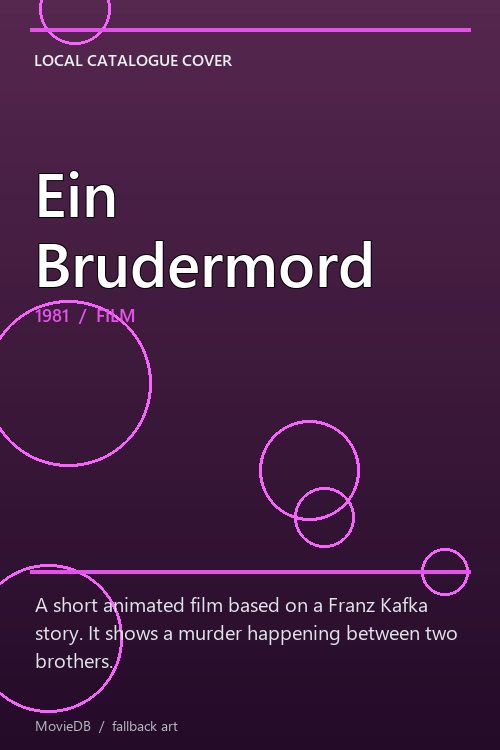 Ein Brudermord poster