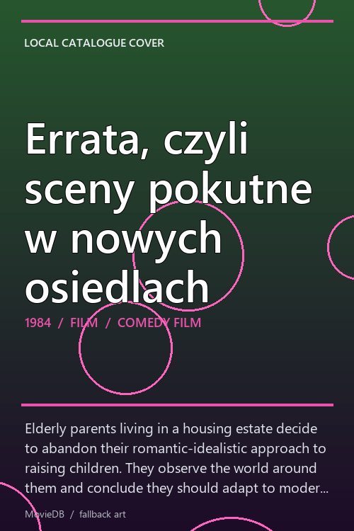 Errata, czyli sceny pokutne w nowych osiedlach poster