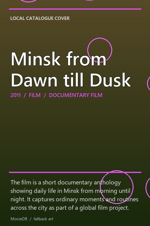 Minsk from Dawn till Dusk poster