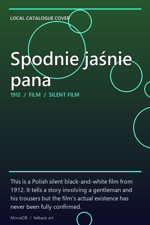 Spodnie jaśnie pana poster