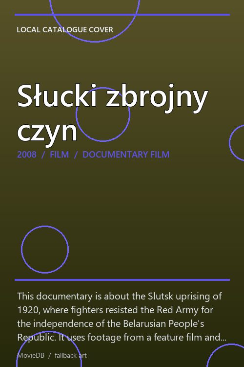 Słucki zbrojny czyn poster