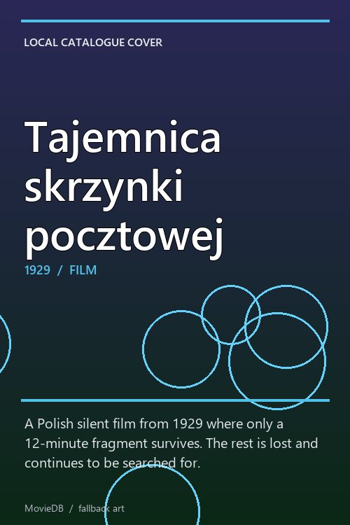 Tajemnica skrzynki pocztowej poster