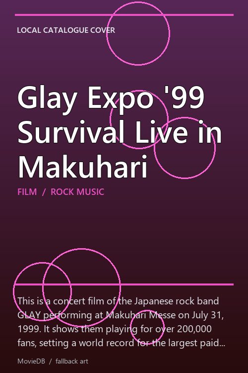 Glay Expo '99 Survival Live in Makuhari poster