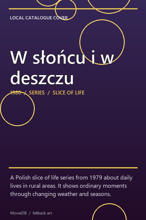 W słońcu i w deszczu poster