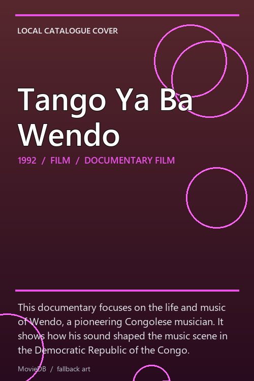 Tango Ya Ba Wendo poster