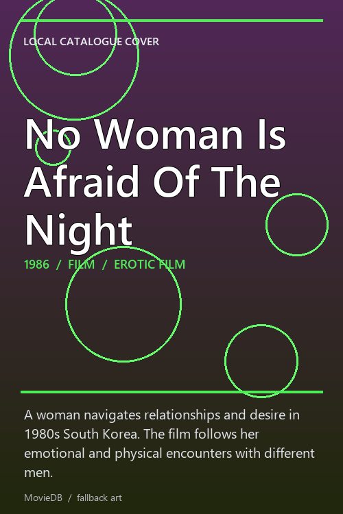 No Woman Is Afraid Of The Night poster