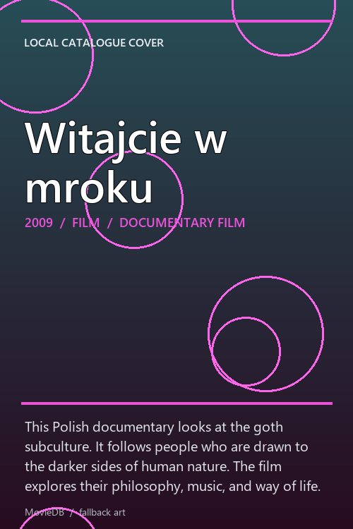 Witajcie w mroku poster