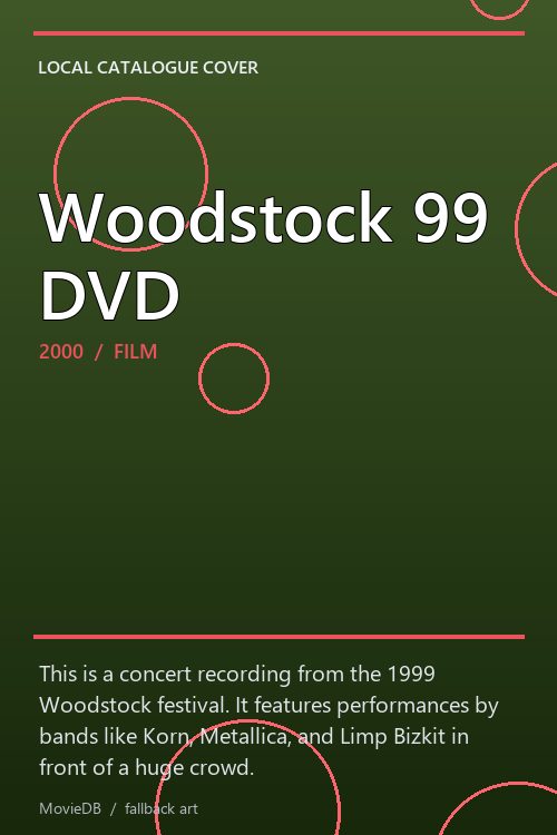 Woodstock 99 DVD poster