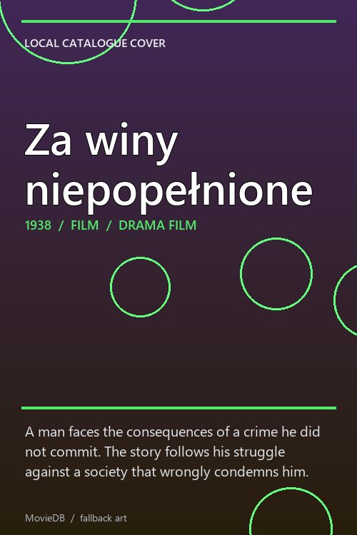 Za winy niepopełnione poster