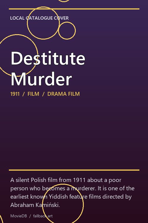 Destitute Murder poster