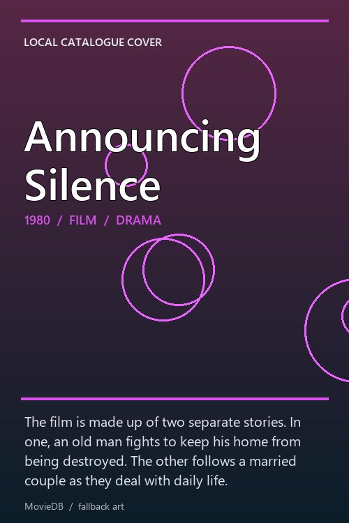 Announcing Silence poster