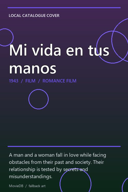 Mi vida en tus manos poster