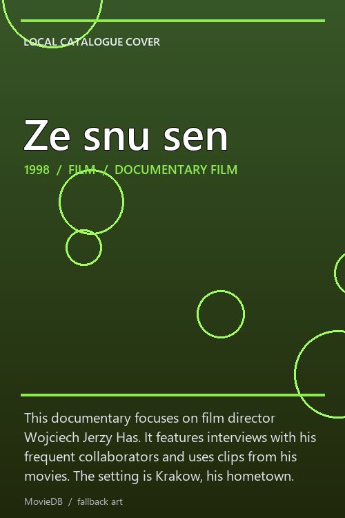 Ze snu sen poster