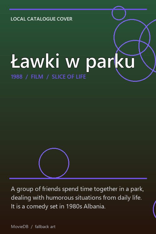 Ławki w parku poster