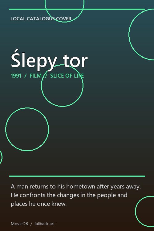 Ślepy tor poster