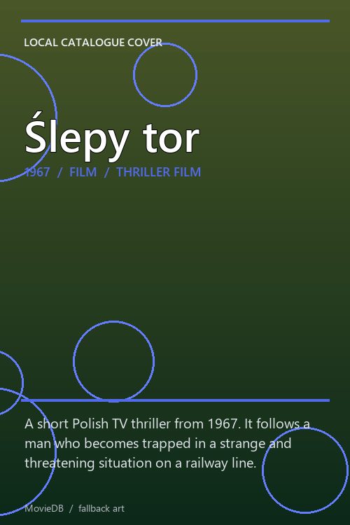 Ślepy tor poster