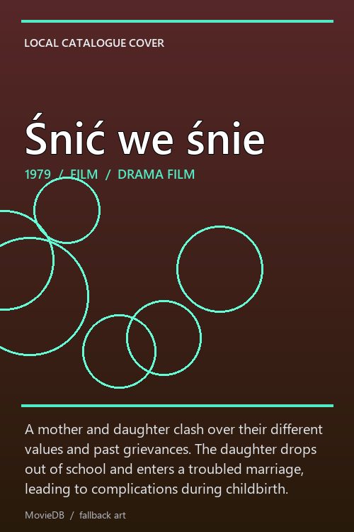 Śnić we śnie poster