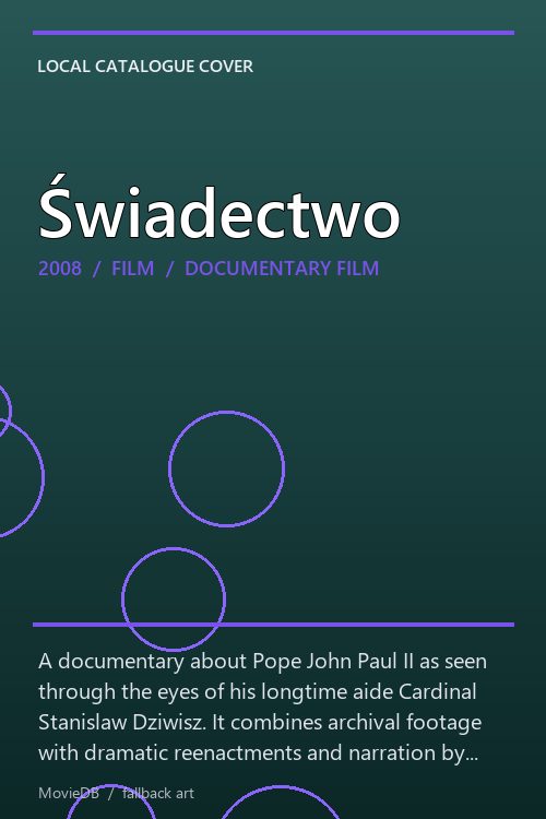 Świadectwo poster