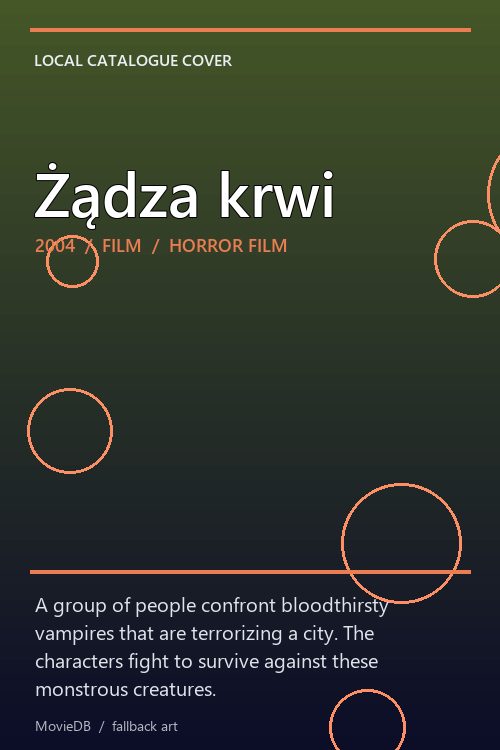 Żądza krwi poster