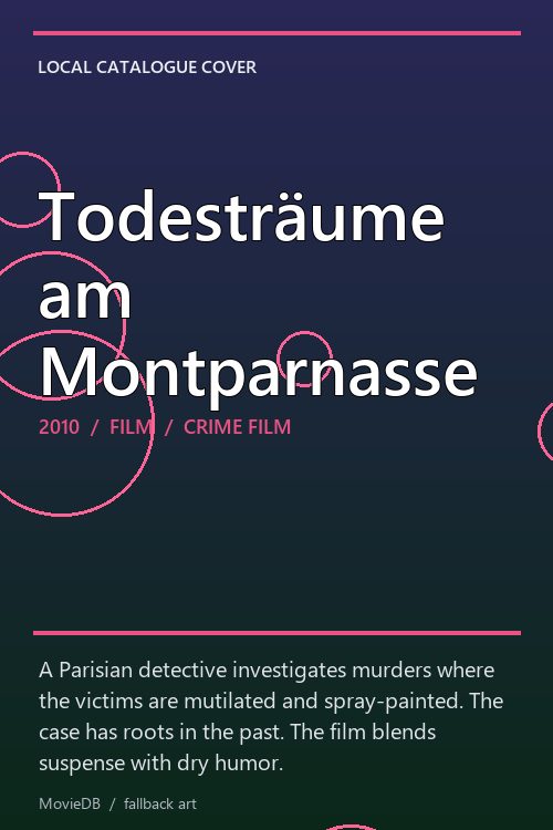 Todesträume am Montparnasse poster