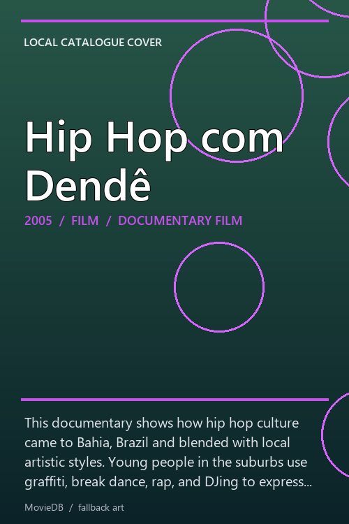 Hip Hop com Dendê poster