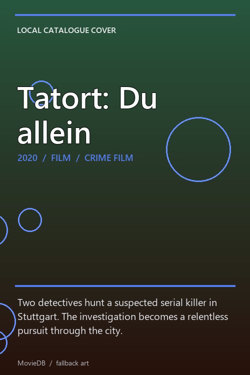 Tatort: Du allein poster