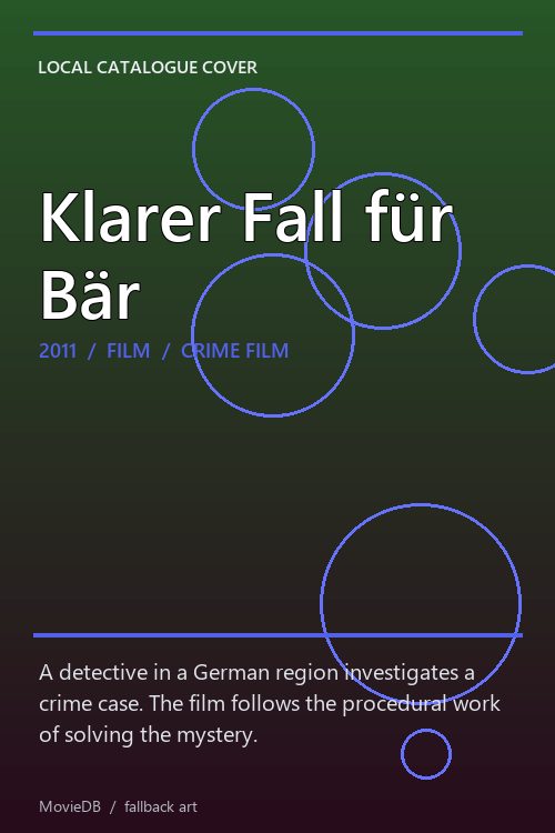 Klarer Fall für Bär poster