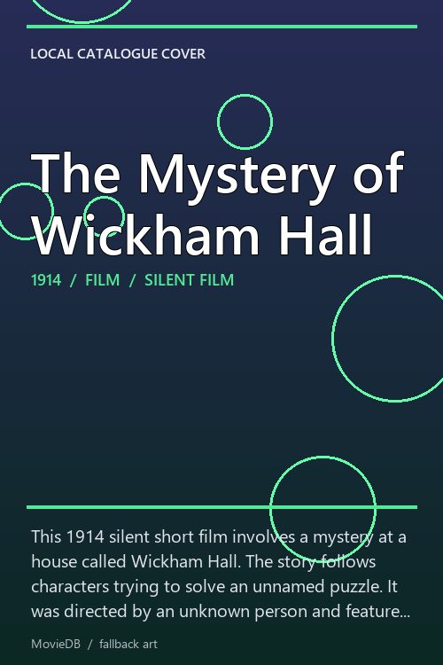The Mystery of Wickham Hall poster