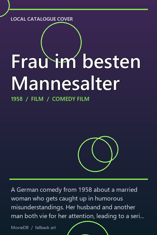 Frau im besten Mannesalter poster