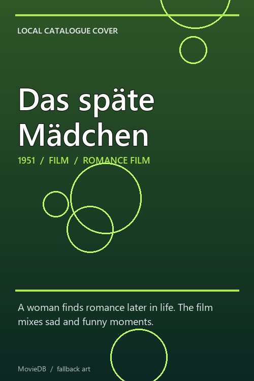 Das späte Mädchen poster