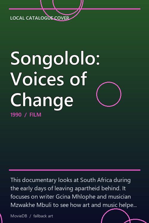 Songololo: Voices of Change poster