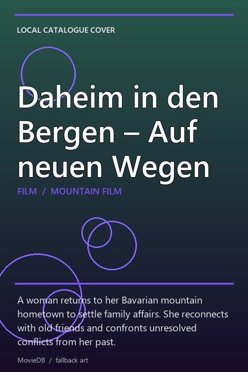 Daheim in den Bergen – Auf neuen Wegen poster