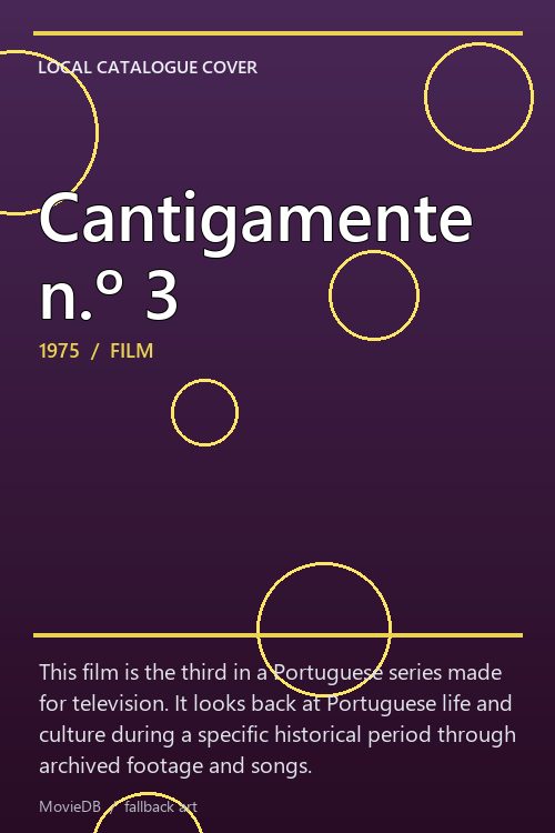Cantigamente n.º 3 poster
