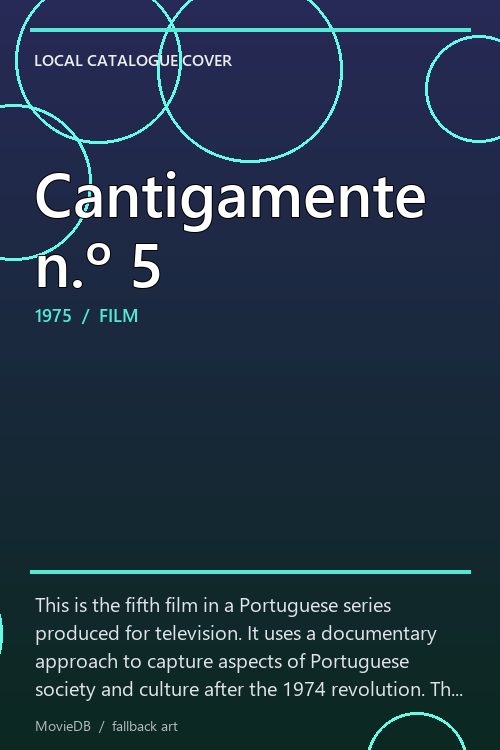 Cantigamente n.º 5 poster