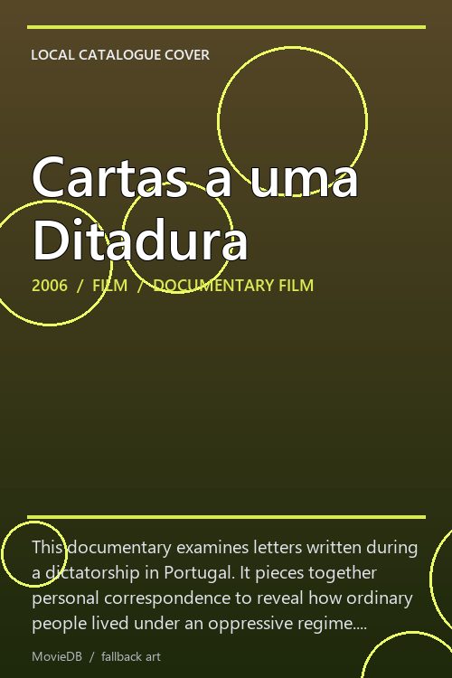 Cartas a uma Ditadura poster