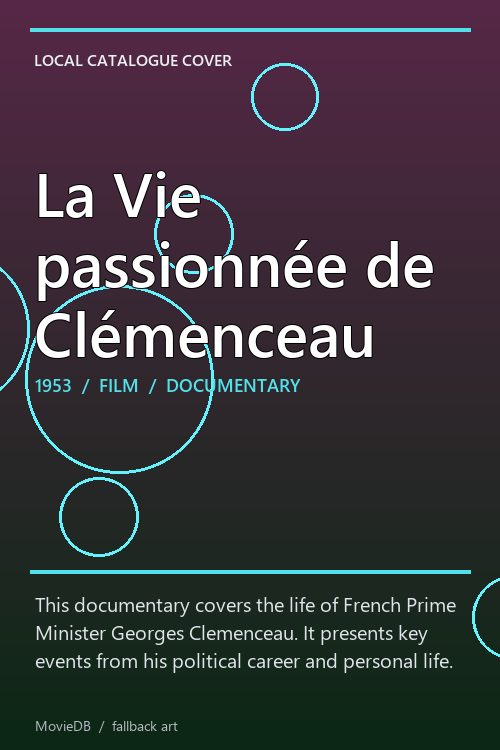 La Vie passionnée de Clémenceau poster