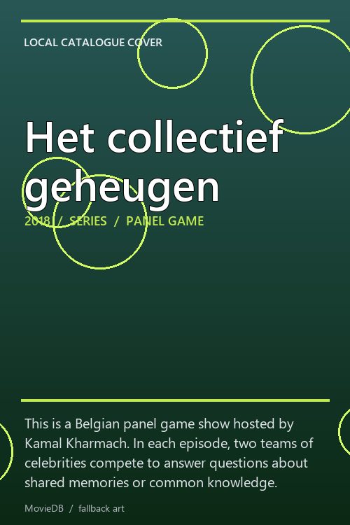 Het collectief geheugen poster