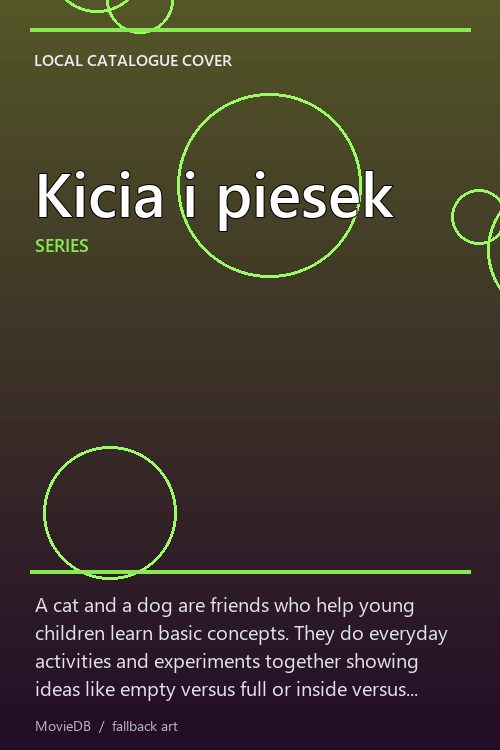 Kicia i piesek poster