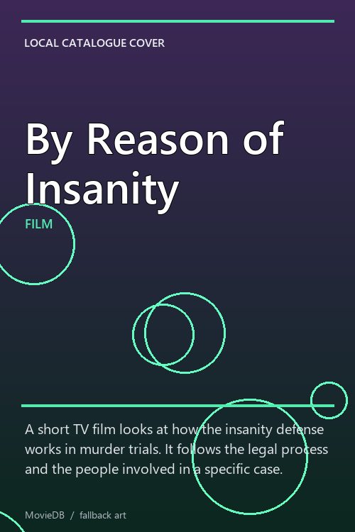 By Reason of Insanity poster