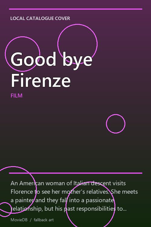Good bye Firenze poster