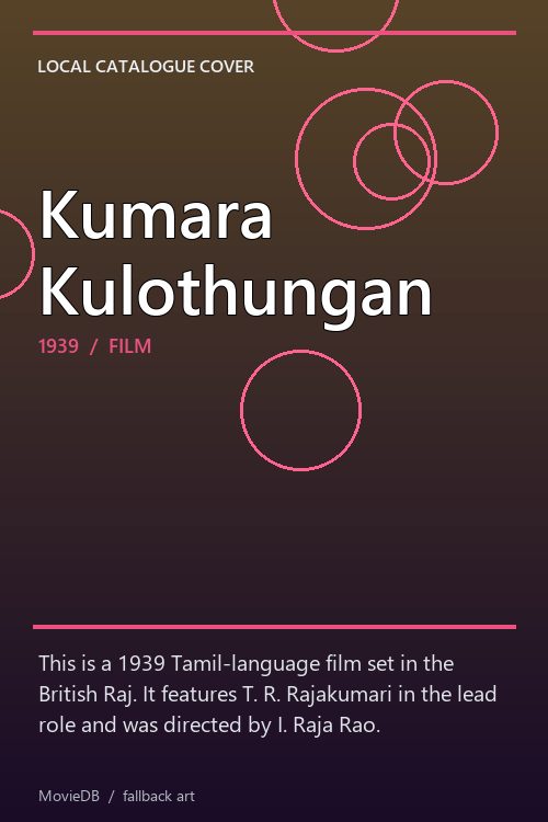 Kumara Kulothungan poster