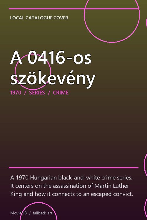 A 0416-os szökevény poster