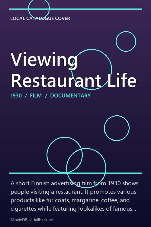 Viewing Restaurant Life poster