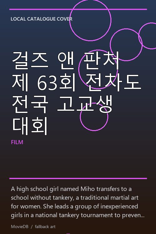 걸즈 앤 판처 제 63회 전차도 전국 고교생 대회 poster