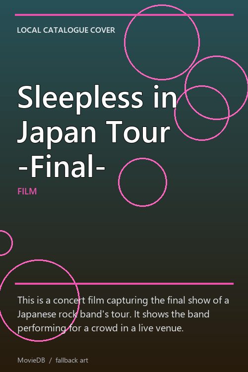 Sleepless in Japan Tour -Final- poster