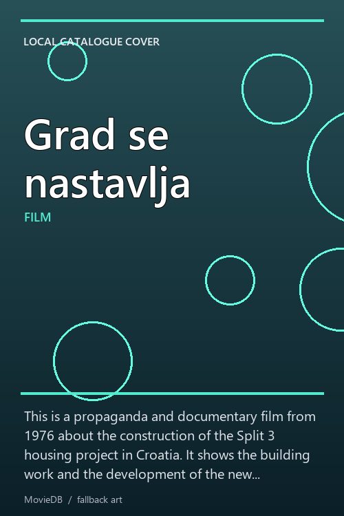 Grad se nastavlja poster