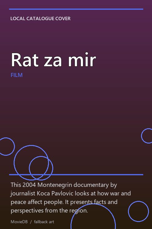 Rat za mir poster
