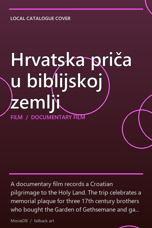 Hrvatska priča u biblijskoj zemlji poster